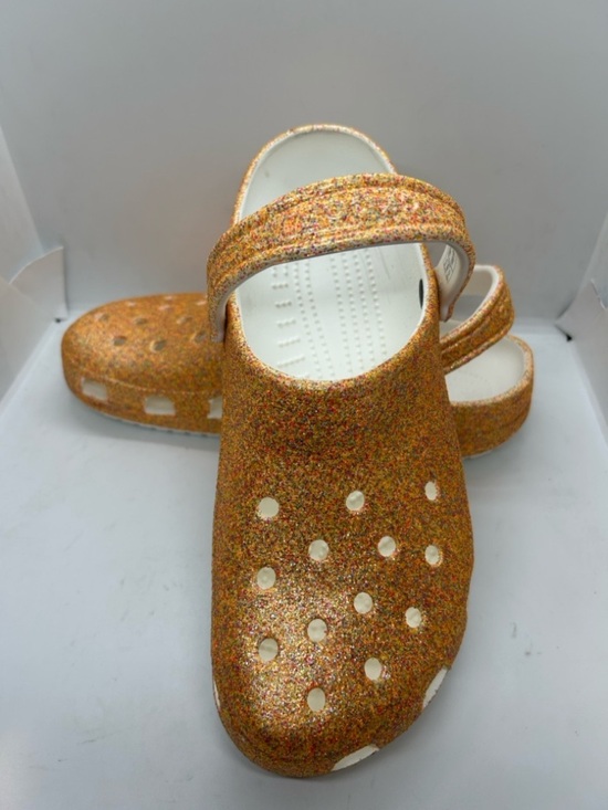 CROCS Men’s CLASSIC GLITTER ORANGE SORBET ? CLOGS SANDALS SHOES Sz 11 main image 6